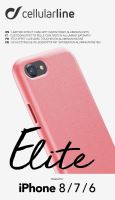 Ochranný kryt Cellularline Elite pro Apple iPhone SE (2020)/8/7/6, PU kůže, lososový