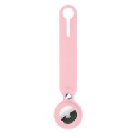 Silikonové pouzdro s popruhem FIXED Silky pro Apple AirTag, růžové (2)