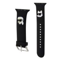 Karl Lagerfeld Karl and Choupette Head NFT Watch Strap for Apple Watch 42/44/45/49 Black