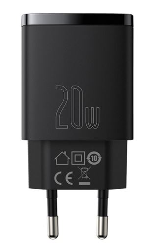 Baseus CCXJ-B01 Compact Quick Charger USB/USB-C 20W Black