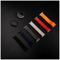 Nylonový řemínek FIXED Nylon Sporty Strap pro Apple Watch Ultra 49mm, tmavě modrý (2)
