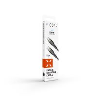 Nabíjecí a datový opletený kabel FIXED s konektory USB-C/USB-C a podporou PD, 1.2m, USB 2.0, 100W, černý (11)