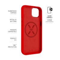 Zadní kryt FIXED MagFlow s podporou MagSafe pro Apple iPhone 15, červený (3)