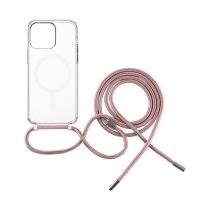 Pouzdro FIXED MagPure Neck s růžovou šňůrkou na krk pro Apple iPhone 16 (1)