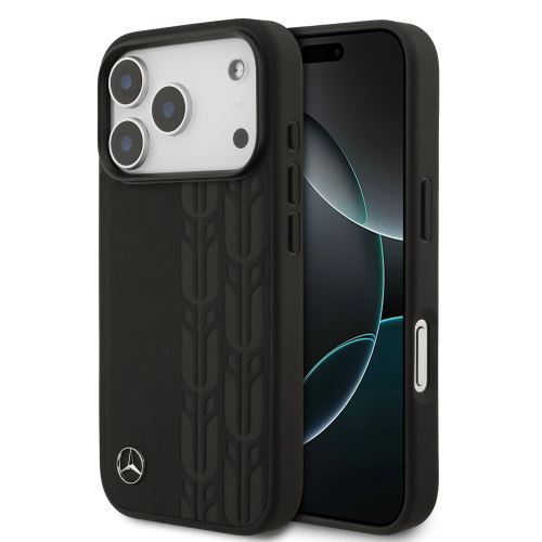 Mercedes Leather Lauer Leaves MagSafe Case for iPhone 17 Pro Black
