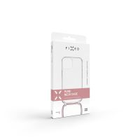 Pouzdro FIXED Pure Neck s růžovou šňůrkou na krk pro Apple iPhone 13 Pro Max