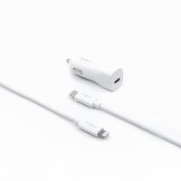 Set autonabíječky FIXED s USB-C výstupem a USB-C/Lightning kabelu, podpora PD, 1 metr, MFI (1)
