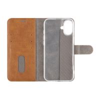Pouzdro typu kniha FIXED Opus pro Apple iPhone 16, hnědé (1)