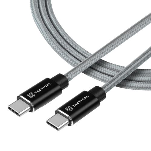 Tactical Fast Rope Kevlar Cable USB-C/USB-C 100W 20V/5A 1m Grey