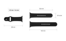 Set silikonových řemínků FIXED Silicone Strap pro Apple Watch 42/44/45/49mm, modrý