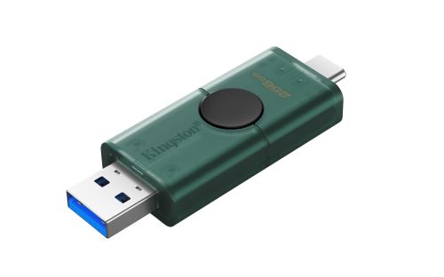 DataTraveler Duo G2/256GB/USB 3.2/USB-A + USB-C/Zelená