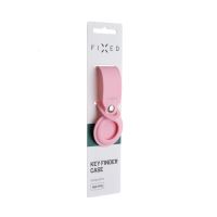 Silikonové pouzdro s popruhem FIXED Silky pro Apple AirTag, růžové (6)