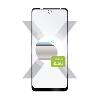 Ochranné tvrzené sklo FIXED Full-Cover pro Motorola Moto E30, lepení přes celý displej, černé
