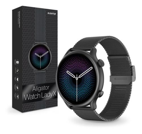Chytré hodinky ALIGATOR Watch Lady X, černé