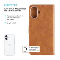 Pouzdro typu kniha FIXED Opus pro Apple iPhone 16, hnědé (2)