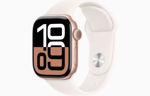 Apple Watch S10/42mm/Rose Gold/Sport Band/Light Blush/-S/M