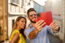 Kožené pouzdro typu kniha FIXED ProFit pro Apple iPhone 11, červené (11)