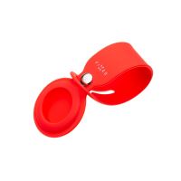 Silikonové pouzdro s popruhem FIXED Silky pro Apple AirTag, červené (3)