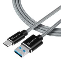 Tactical Fast Rope Kevlar Cable USB-A/USB-C 2m Grey