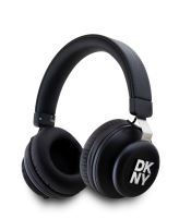 DKNY PU Leather Stack Logo Wireless Headphone Black