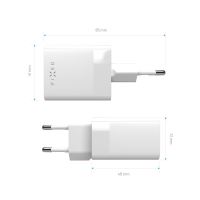 Síťová nabíječka FIXED Mini s USB-C a USB výstupem, podpora PD, 45W, bílá (4)