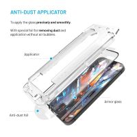 Ultra odolné tvrzené sklo FIXED Armor s Anti-dust aplikátorem a AR vrstvou pro Apple iPhone 16 Pro, černé (5)