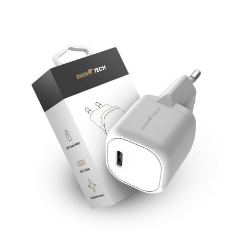 RhinoTech MINI 20W nabíjecí adaptér USB-C PD bílá