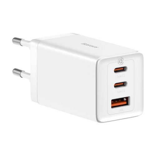 Baseus CCGP120202 GaN5 Pro Quick Charger USB + 2x USB-C 65W White