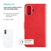 Pouzdro typu kniha FIXED Opus pro Apple iPhone 16, červené (2)