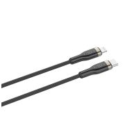 Dlouhý nabíjecí a datový opletený kabel FIXED s konektory USB-C/Lightning a podporou PD, 2m, MFI, černý (2)