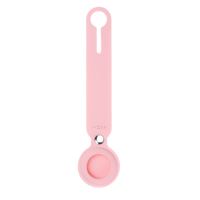 Silikonové pouzdro s popruhem FIXED Silky pro Apple AirTag, růžové (1)