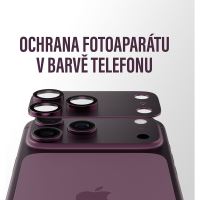 PanzerGlass FENDER hliníková ochrana fotoaparátu iPhone 18 Pro Dark Cherry (fialový) (5)