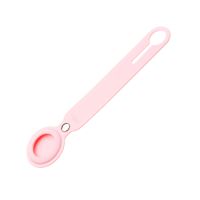 Silikonové pouzdro s popruhem FIXED Silky pro Apple AirTag, růžové