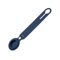 Silikonové pouzdro s popruhem FIXED Silky pro Apple AirTag, modré