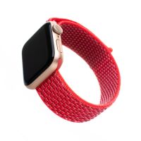 Nylonový řemínek FIXED Nylon Strap pro Apple Watch 38/40/41 mm, tmavě růžový