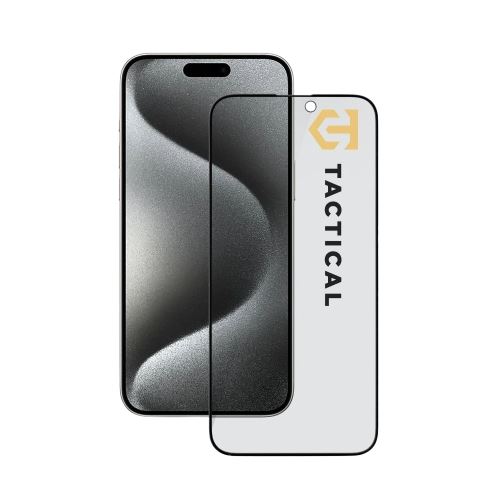 Tactical Glass Shield Privacy Stealth 5D for Apple iPhone 15 Pro Max Black