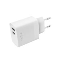 Síťová nabíječka FIXED s 2xUSB výstupem, 17W Smart Rapid Charge, bílá (1)