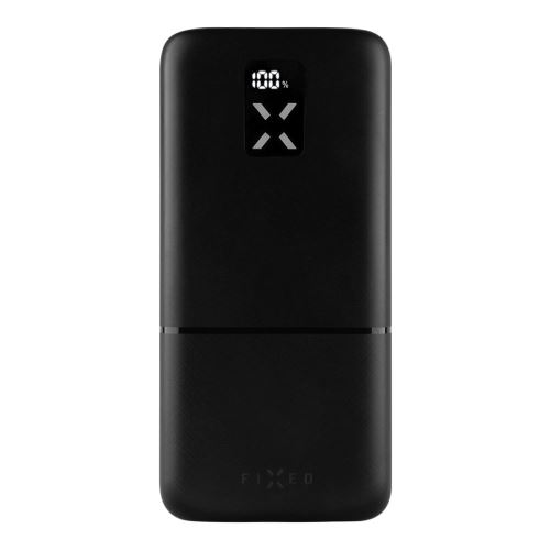 Powerbanka FIXED Zen 30 s LCD displejem a výstupem PD 20W, 30 000 mAh, černá