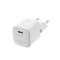 Set síťové nabíječky FIXED Mini s USB-C výstupem a USB-C/USB-C kabelu, podpora PD, 1 metr, 20W, bílý (2)