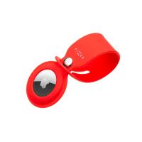 Silikonové pouzdro s popruhem FIXED Silky pro Apple AirTag, červené (4)