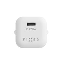 Set síťové nabíječky FIXED Mini s USB-C výstupem a USB-C/USB-C kabelu, podpora PD, 1 metr, 20W, bílý (5)