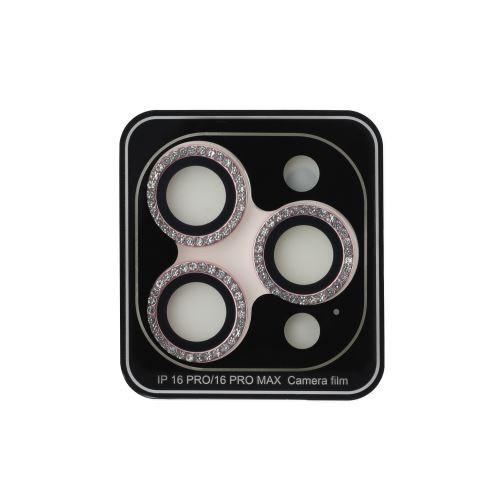 Guess Fixed Glliter Protective Lens for iPhone 16 Pro/16 Pro Max Pink