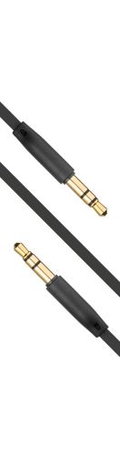 audio AUX kabel  s konektory 2 x 3,5 mm jack, černý