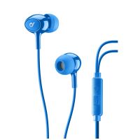 In-ear sluchátka CELLULARLINE ACOUSTIC s mikrofonem, AQL® certifikace, 3,5 mm jack, modré