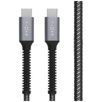 Nabíjecí a datový odolný kabel FIXED Armor s konektory USB-C/USB-C a podporou PD, 1.2 m, USB 2.0, 240W, šedý (2)