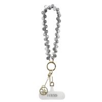 Guess Universal Wrist Strap Crystals 4G Charm Black