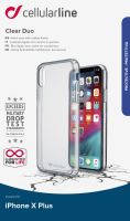 Zadní čirý kryt s ochranným rámečkem Cellularline CLEAR DUO pro Apple iPhone XS Max (3)