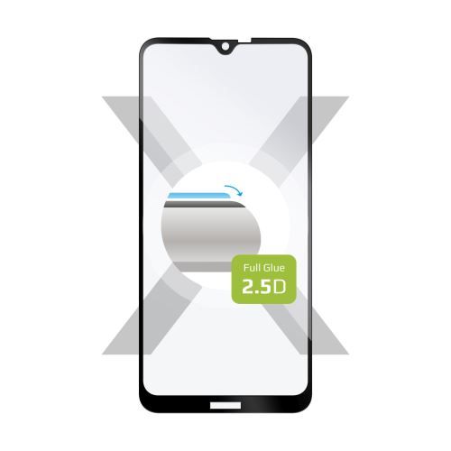 Ochranné tvrzené sklo FIXED Full-Cover pro Nokia 2.4, lepení přes celý displej, černé