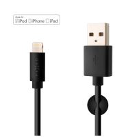 Datový a nabíjecí kabel FIXED s konektory USB/Lightning, 1 metr, MFI certifikace, černý