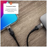 Nabíjecí a datový kabel FIXED s displejem s konektory USB-C/USB-C a podporou PD, 1.2m, USB 2.0, 100W, černý (5)